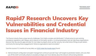 Rapid7 Research Uncovers Key Vulnerabilities for Financial Organizations